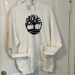 Timberland White and Black Sweater Relaxed Fit